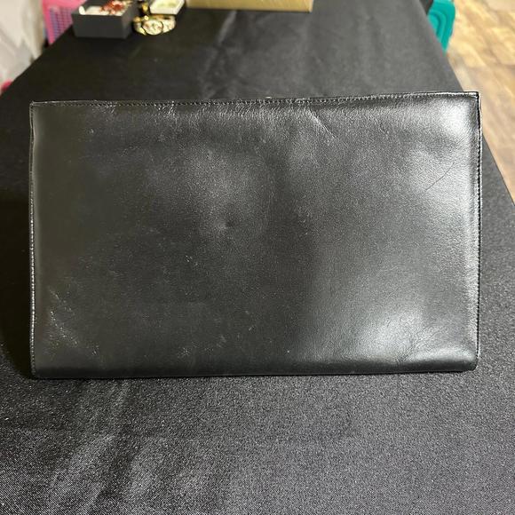 Vintage FS ORIGINALS Leather Black Envelope Style Clutch - Picture 3 of 4